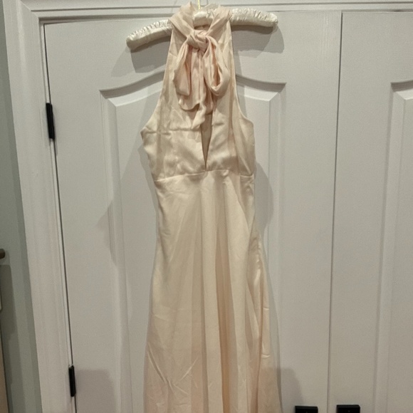 Hello Molly Cream High Neck Maxi Dress, Medium, AU 10 - Picture 7 of 8